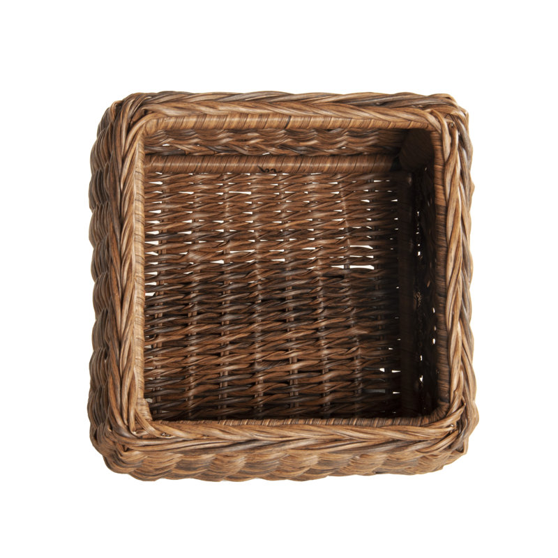 Hand Woven Decorative Basket, 10.5" H x 17" W x 17" D