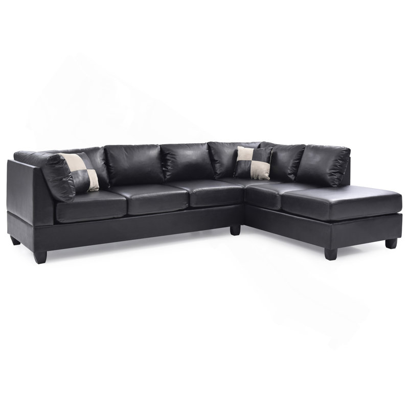 Malone Sectional ( 3 Boxes) , BLACK