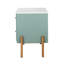 Table de bout cannelée en couleur, 2 tiroirs spacieux pour les objets personnels, design élégant, - support basculant, table de chevet facile à assembler avec textures horizontales et verticales sur le devant, rangement pour livres, métal-2067064944