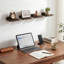 Ensemble de 4 petites tablettes murales flottantes rustiques en bois noir carbonisé foncé pour la chambre à coucher, le salon, la cuisine et la salle de bain