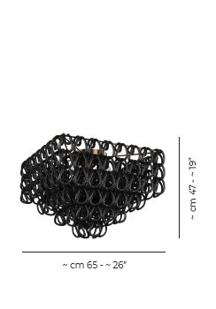 Giogali 4 - Light Flush Mount, Matte Bronze, Black