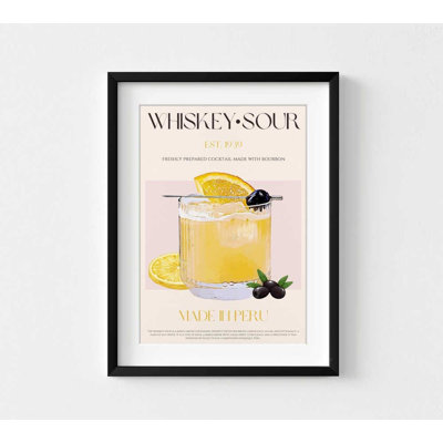 «Peruvian Whiskey Art Print», décor de bar à cocktail encadré