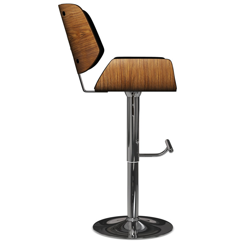Tabouret de bar réglable Mid-Century rembourré Dixie