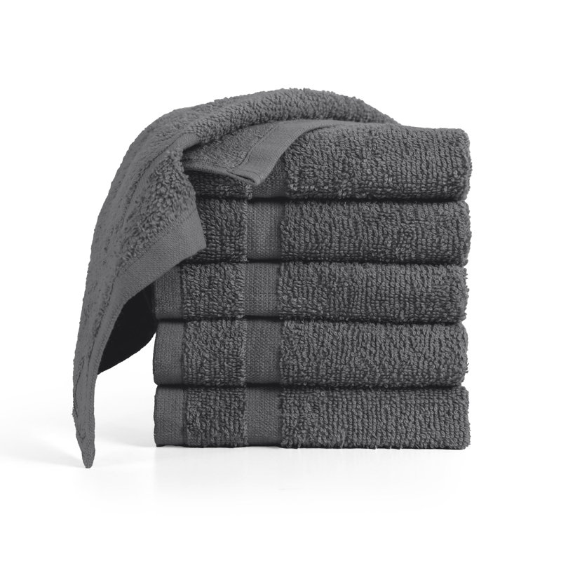 Martex The Everyday Charcoal Washcloth Set, Charcoal