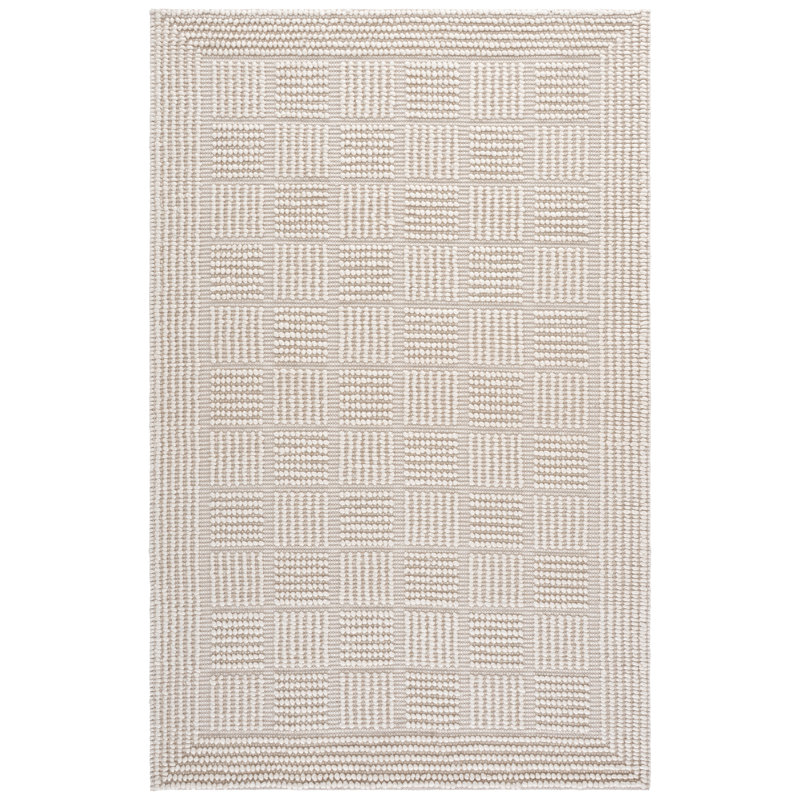 Natura Hand Woven Wool; Cotton; Recycled P.E.T Solid Color Indoor Rug, Rectangle 5' x 8'