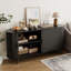 Buffet en bois Jamyia avec 2 portes et tablettes réglables -628337107-611288077