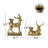 2 Piece Decorative Gold Resin Sitting And Standing Deer Tabletop Taper Candleholder Candlestick Set