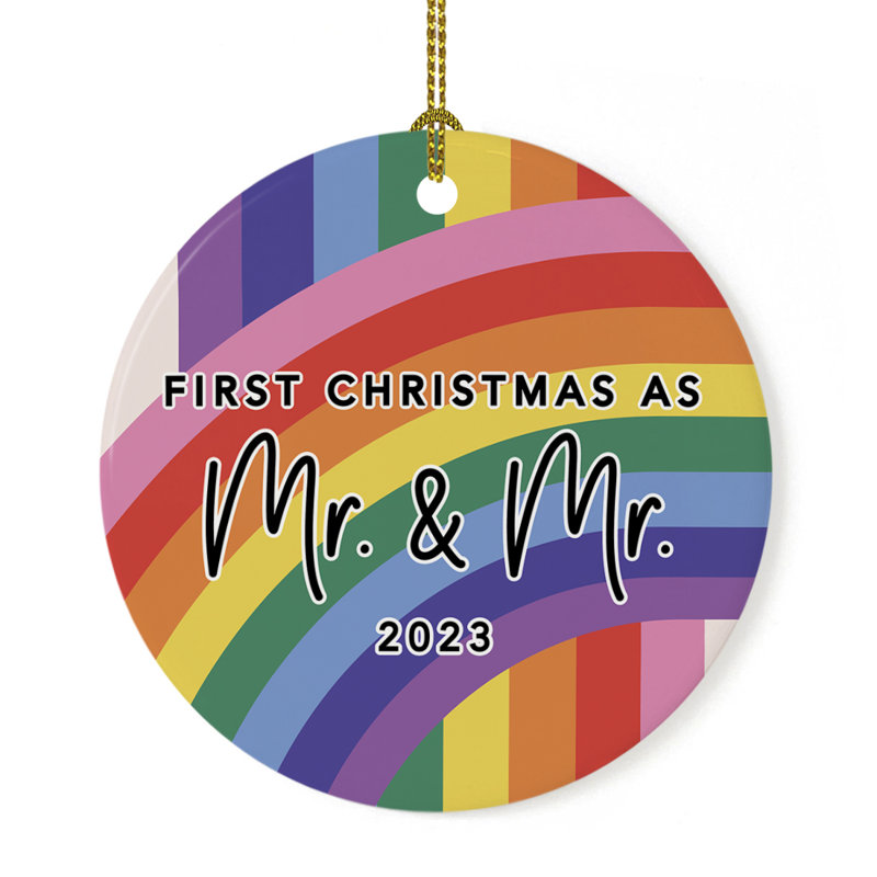 0.1'' Striped Holiday Shaped Ornament
