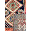 Tapis de couloir ivoire / rouge / bleu en coton noué à la main 4 pi x 8 pi 2 po Oriental