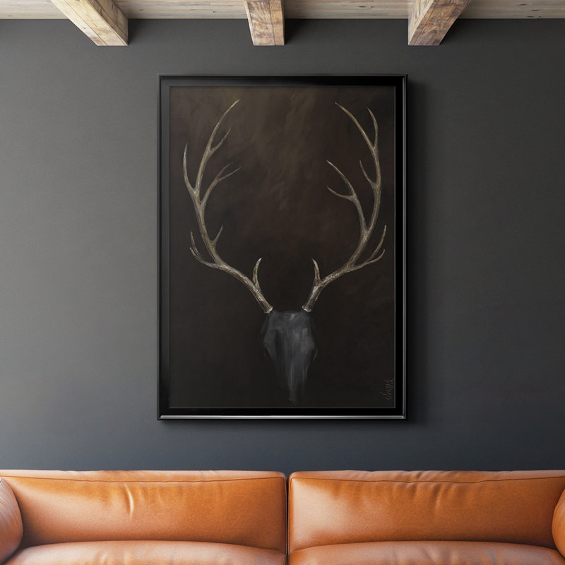 " Buck ", Black, 24.5" H x 18.5" W x 1.25" D