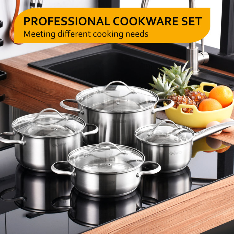 8 - Piece Stainless Steel (18/10) Cookware Set