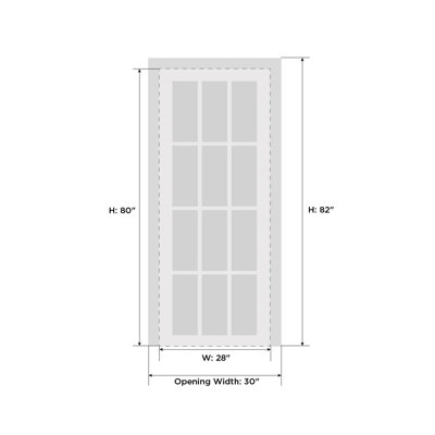 Porte blanche standard en bois massif Planum Flush