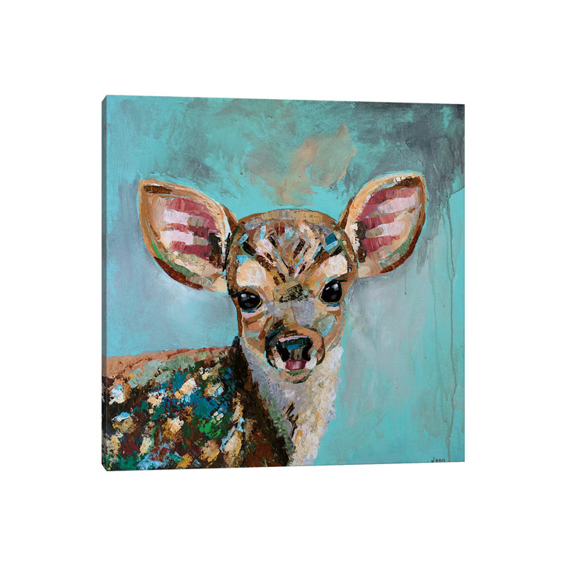 Charcoal Woodland Deer II by Jennifer Seeley - Wrapped Canvas Gallery-Wrapped Canvas Giclée
