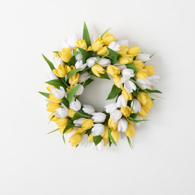 Hawkinson Faux Tulip Polyester Wreath