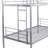 Silver Metal Bunk Bed - Modern & Space Conserving Bedroom Selection, Build, Quiet And Stable Operation, Noise Area, High Bearing Capacity, Safe Stair Entrance, Twin Over Design, Easy Assembly With-37486764