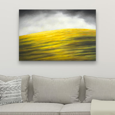 Yellow Hill - Office Abstract Canvas for Home Decor