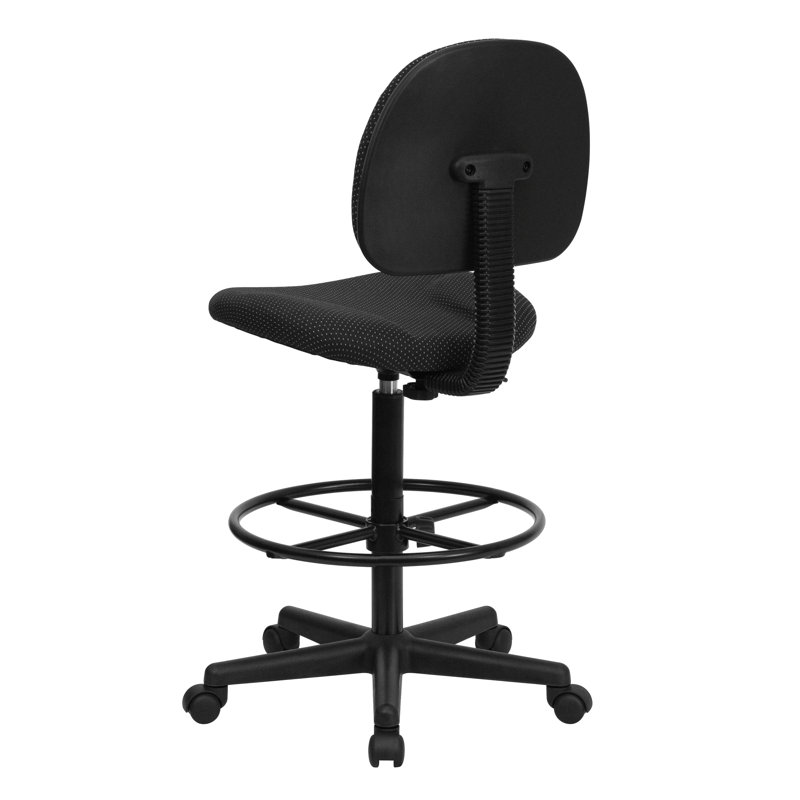 Blue Elephant Twill Drafting Chair, Black, Not Included