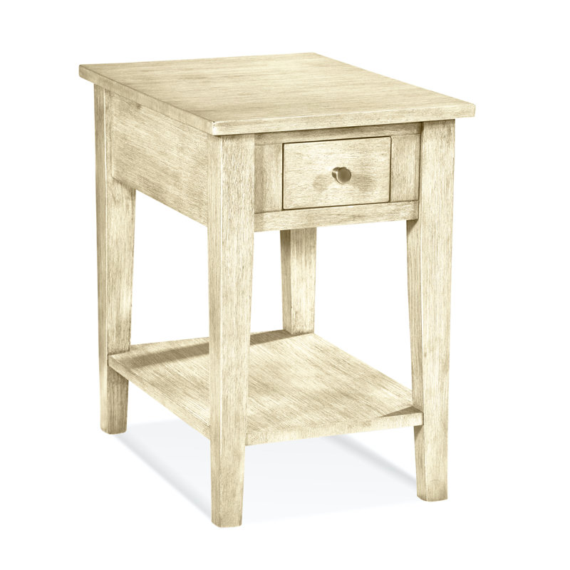 East Hampton Solid Wood End Table, Bisque