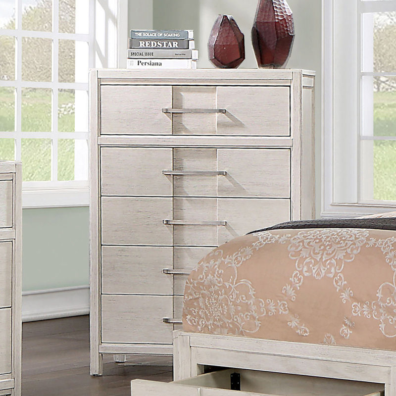 Transitional Style 1pc Chest, White