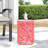 Coral Colored Outdoor Metal Table With Iron Construction Modern Elegant Color And-407126840