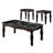 Traditional Espresso Solid wood 3pc Tables Set 1x Coffee Table and 2x End Tables Faux Marble Top