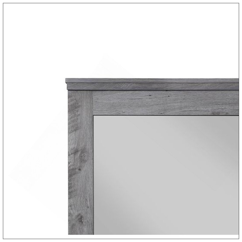 Miroir au fini chêne gris rustique Vidalia