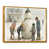 Toile avec cadre flottant or