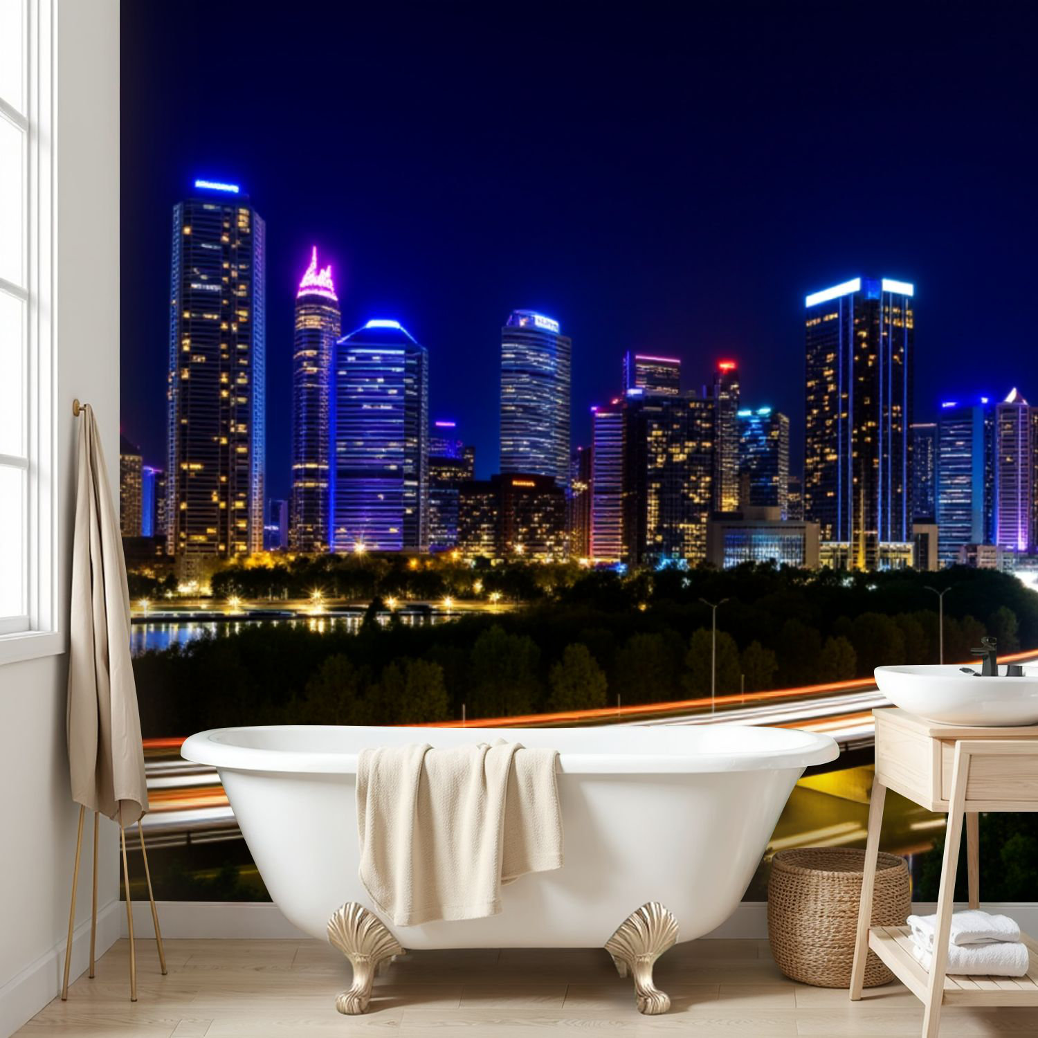 Latitude Run® Wall Mural Peel and Stick Wallpaper Austin Texas evening ...