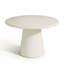 Table de salle à manger ronde moderne en béton avec base piédestal-3966792