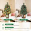 Petit arbre de Noël de 3 pi avec lumières et pot rétro pour les décorations de fêtes d'entrée de bureau à domicile
