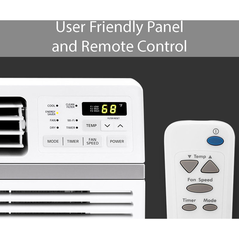 LG 12,000 BTU White Smart Window Air Conditioner with Remote