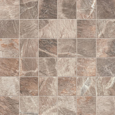 Carreau de mosaïque pour mur et plancher en porcelaine 2 po x 2 po Fossil