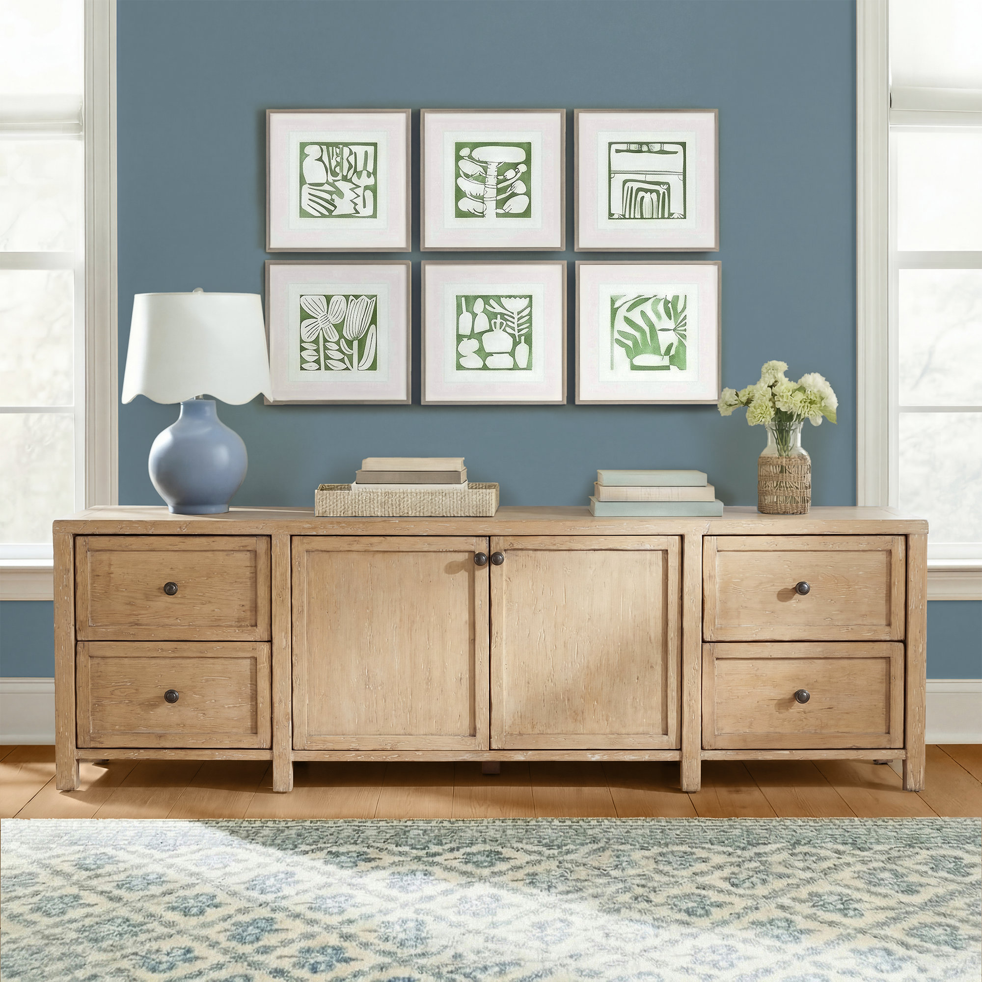 Hynes 92" TV Stand, Brown