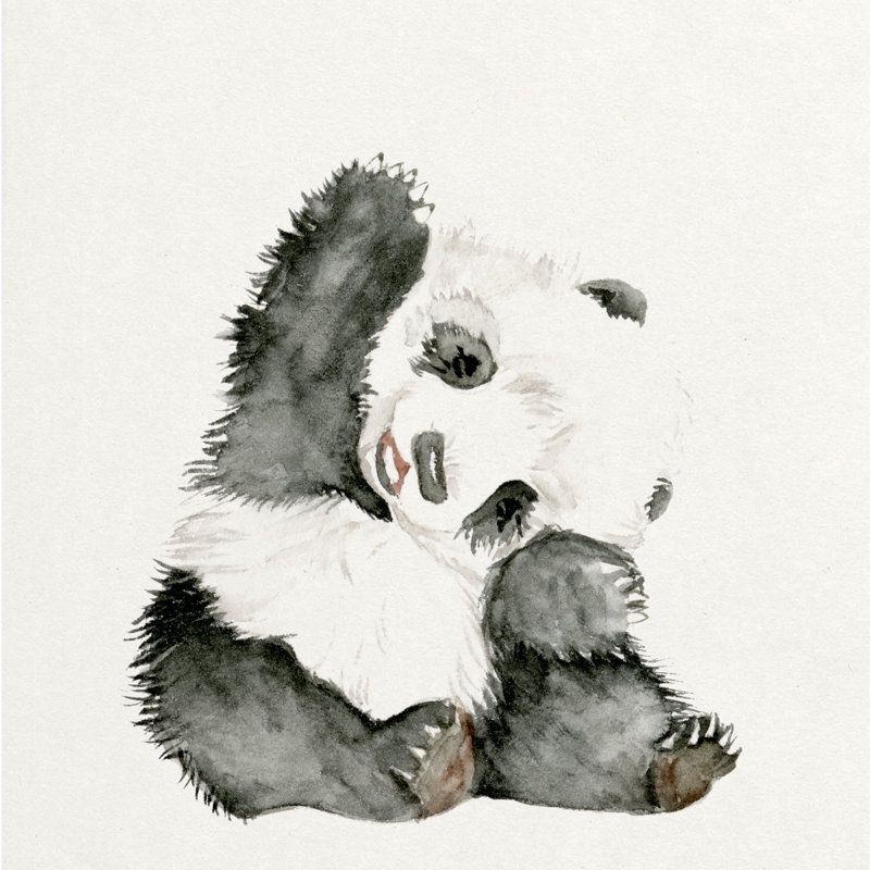 Baby Panda I by Melissa Wang - Wrapped Canvas Painting, 122cm H x 122cm W x 3.8cm D