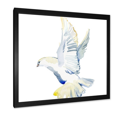 " Flying White Dove Bird " Painting Print