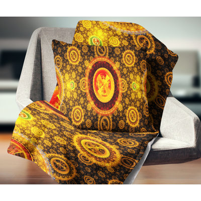 Art psychédélique relaxant - coussin abstrait imprimé