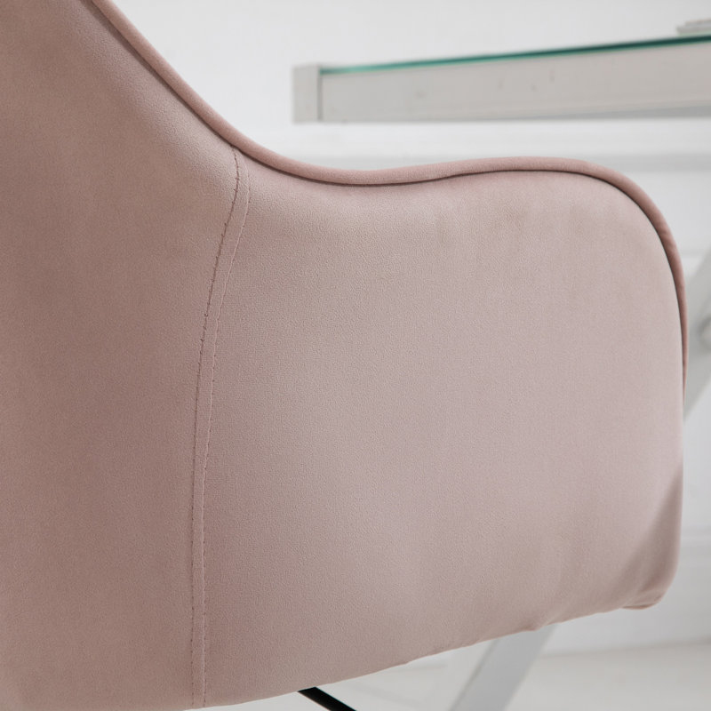 Allysin Office Chair with Lumbar Massage Pillow, Pink