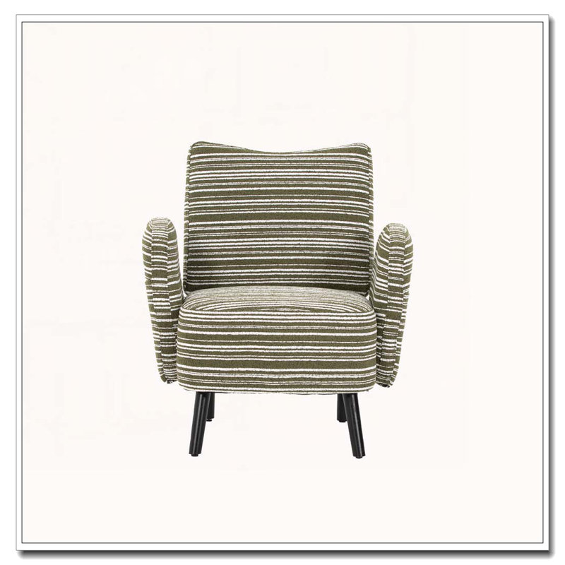 Boucle Upholstered  Accent Chair, Olive Green