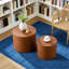 Table en cuir brun moderne Modern-1344255549