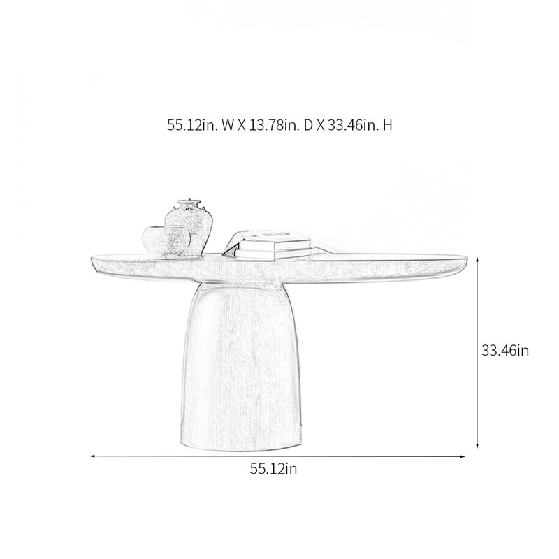 Retro Personalized Creative Console Table, 33.46" H x 55.12" W x 13.78" D
