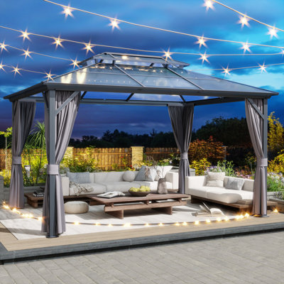 Pavillon de jardin en aluminium avec structure durable