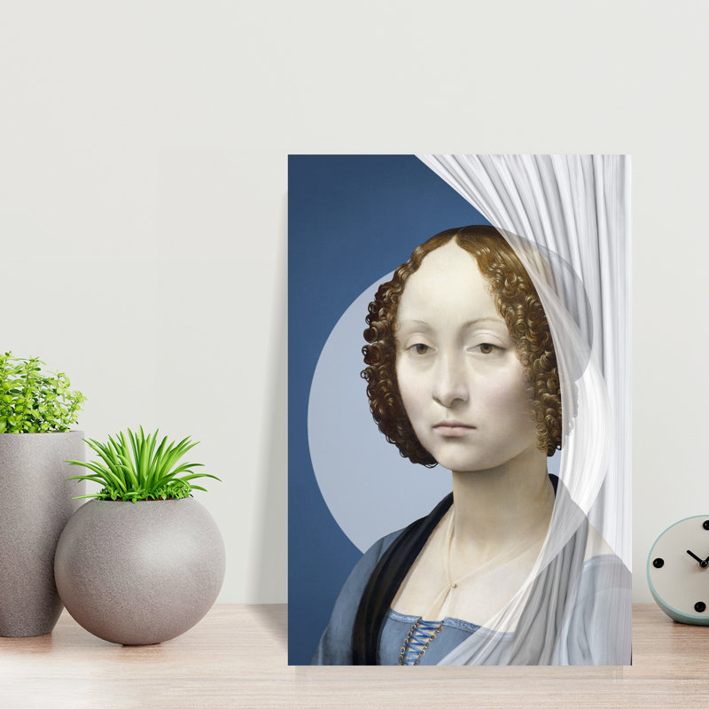 Ginevra De 'Benci - Moderned Art Classic Modern Contemporary Portrait Art mural, H 18 po x l 12 po