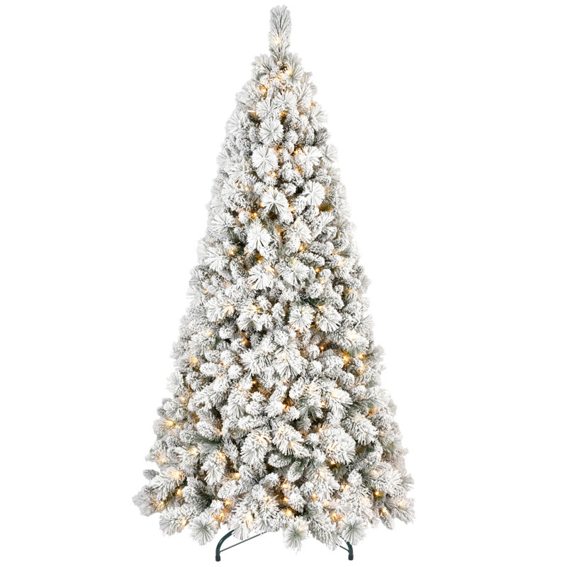 Arbre de Noël enneigé en PVC et aiguilles 9 pi idéal pour les intérieurs festifs