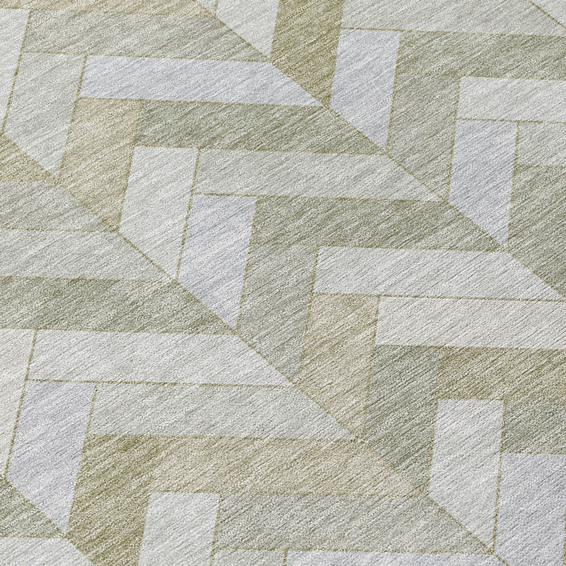 Machine Washable Indoor/Outdoor Matteson ACN2297 Geometric Rug, Rectangle 5' x 7'6"