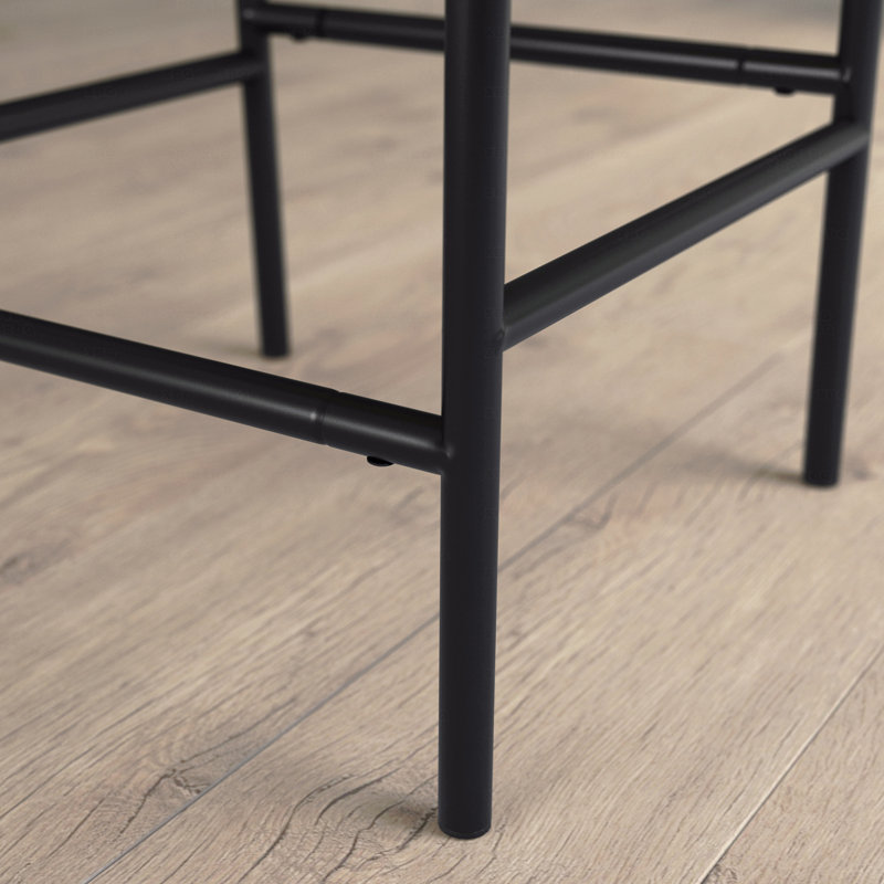 Counter-Height Accent Stool In Black Finish