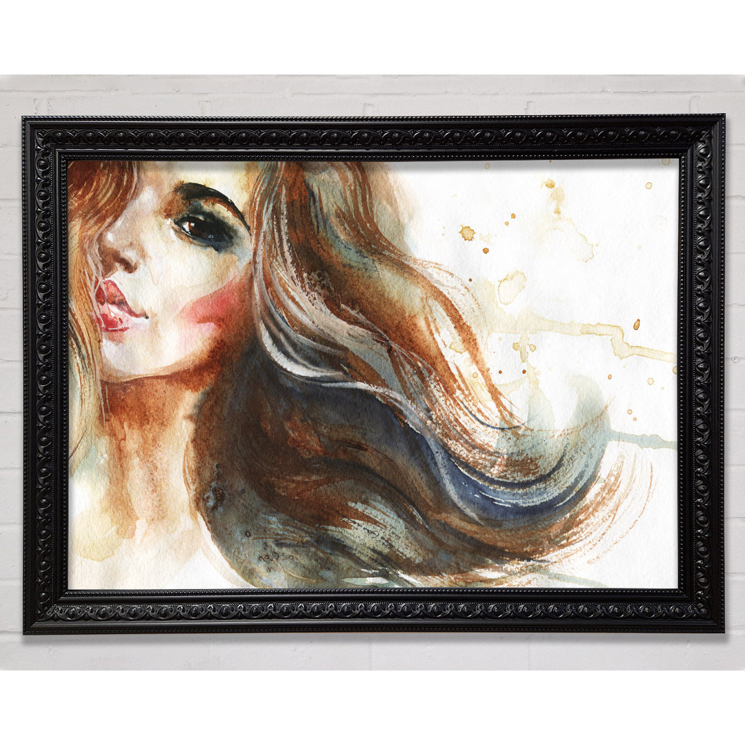 Woman Of Watercolour Beauty - Einzelner Bilderrahmen Kunstdrucke