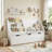 39"W Kids Bookcase With Soft Cushion, 3 Drawers, 3 Shelves & Removable Wheels & Toy Storage