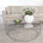 Deauville 39"  Round Glass Top Lightweight Coffee Table with Geometric Metal Base-911091956