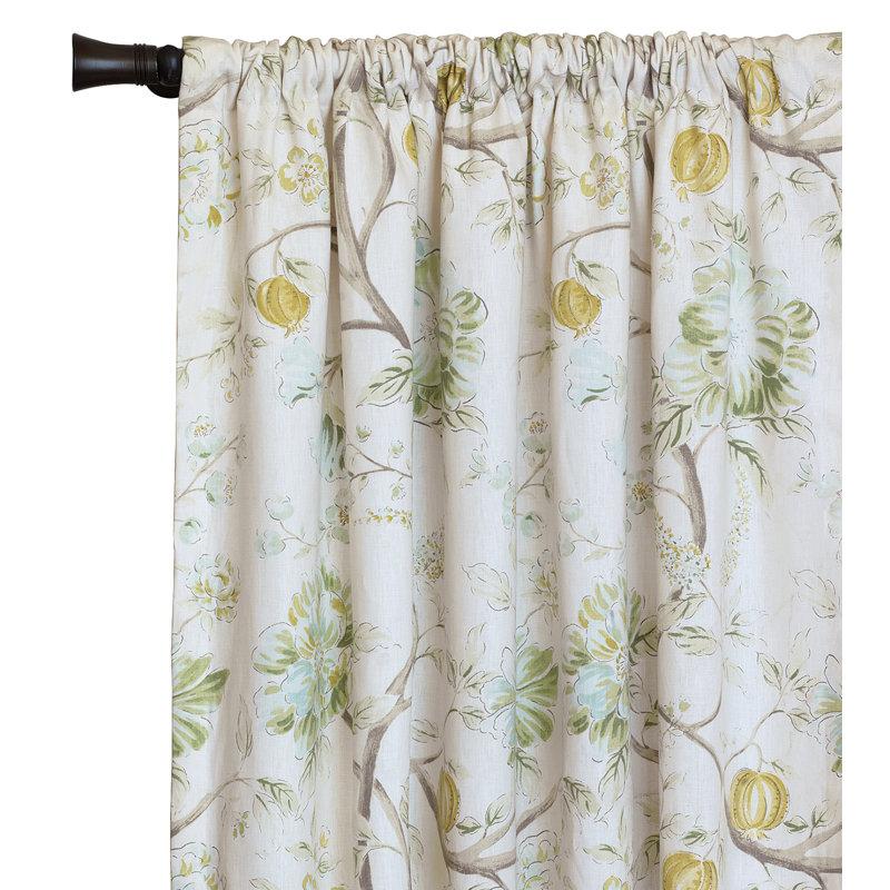 Magnolia 100% Cotton Room Darkening Curtain Single Panel, 48" W x 108" L