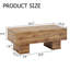 Table basse rectangulaire avec support solide et capacité de charge élégante en bois texturé-256107483-256107484